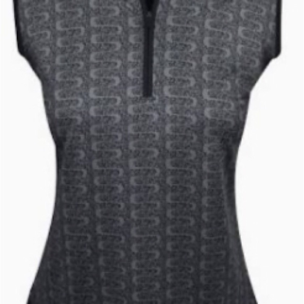 3 pc. set of Women's Sleeveless Charcoal & Black top, skort, elegant